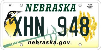 NE license plate XHN948