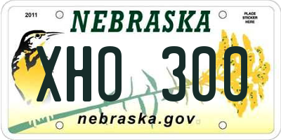 NE license plate XHO300