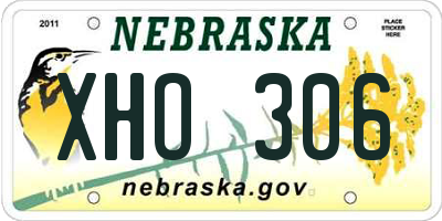 NE license plate XHO306