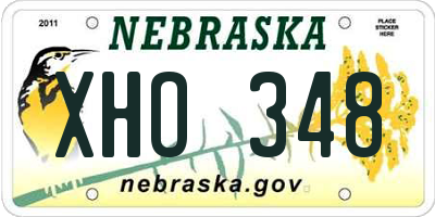 NE license plate XHO348