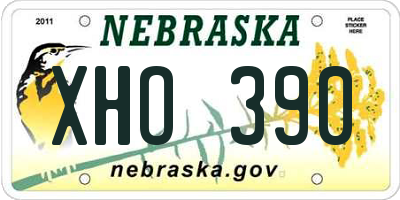 NE license plate XHO390