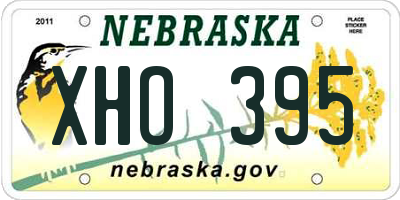 NE license plate XHO395