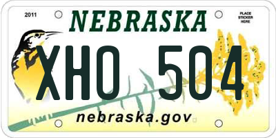 NE license plate XHO504