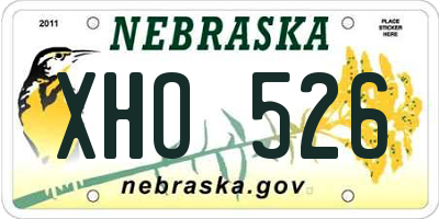 NE license plate XHO526