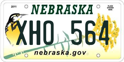 NE license plate XHO564