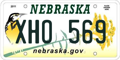 NE license plate XHO569