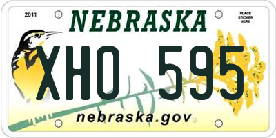 NE license plate XHO595