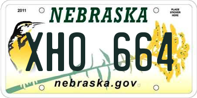 NE license plate XHO664