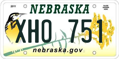 NE license plate XHO751