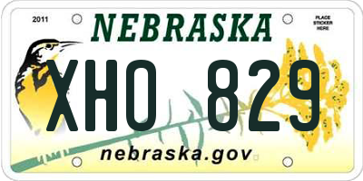 NE license plate XHO829