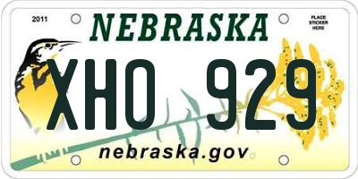 NE license plate XHO929