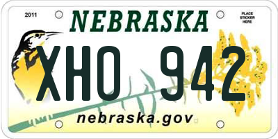 NE license plate XHO942
