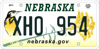 NE license plate XHO954