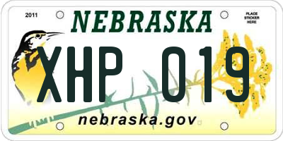 NE license plate XHP019
