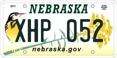 NE license plate XHP052