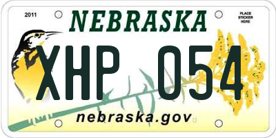 NE license plate XHP054