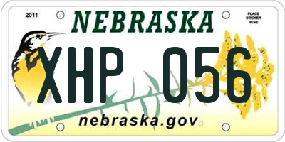 NE license plate XHP056