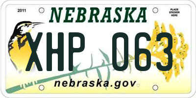 NE license plate XHP063