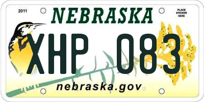 NE license plate XHP083