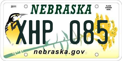 NE license plate XHP085