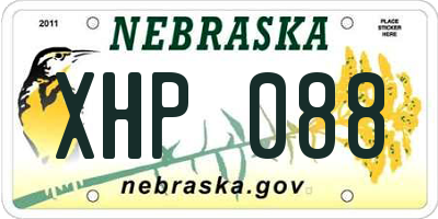 NE license plate XHP088