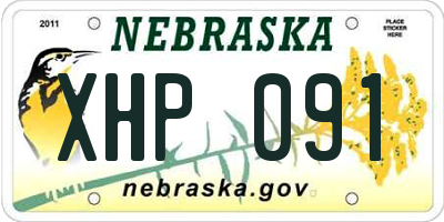 NE license plate XHP091