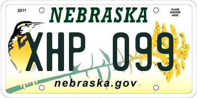 NE license plate XHP099