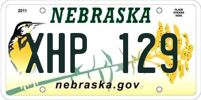 NE license plate XHP129