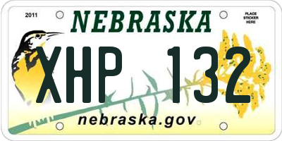 NE license plate XHP132