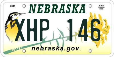 NE license plate XHP146