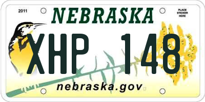 NE license plate XHP148