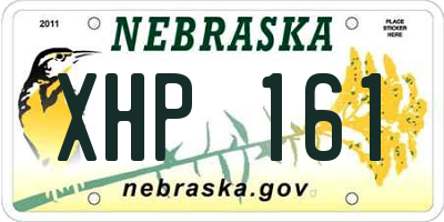 NE license plate XHP161