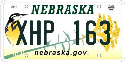 NE license plate XHP163