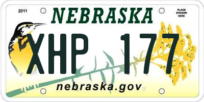 NE license plate XHP177