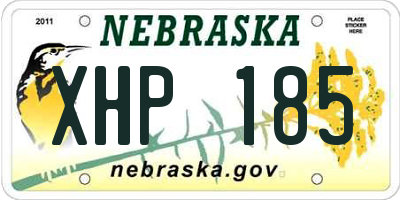 NE license plate XHP185