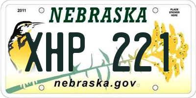 NE license plate XHP221