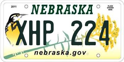 NE license plate XHP224