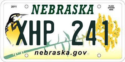 NE license plate XHP241