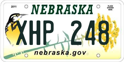 NE license plate XHP248