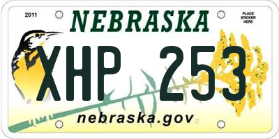 NE license plate XHP253