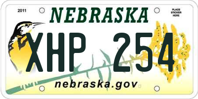 NE license plate XHP254