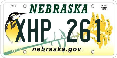 NE license plate XHP261