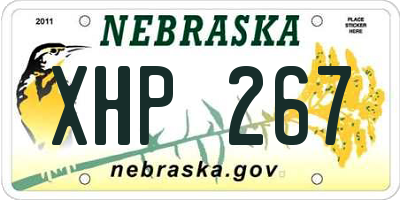 NE license plate XHP267
