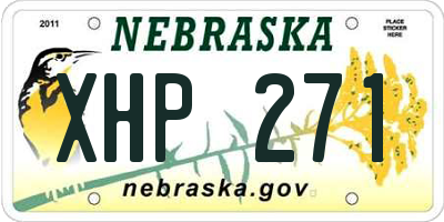 NE license plate XHP271