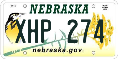 NE license plate XHP274