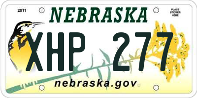 NE license plate XHP277