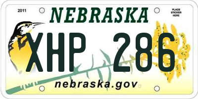 NE license plate XHP286