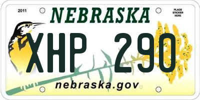 NE license plate XHP290