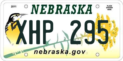 NE license plate XHP295