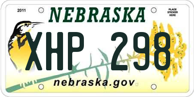 NE license plate XHP298